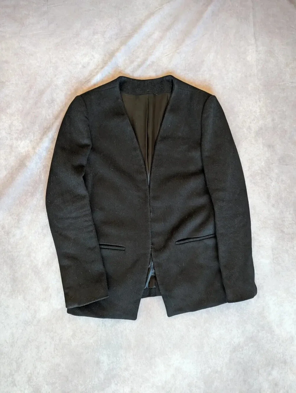 Collarless Hidden Hook Blazer